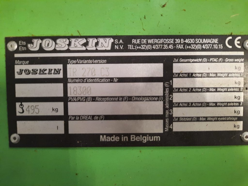 Joskin TR 270- weilandbloter